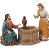 PABEN Set Gesù e Samaritana al Pozzo 12.1 cm 3 Soggetti in Resina Presepe Pasquale Articoli Religiosi
