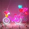 Flixyticy Targa al neon con fiori e bicicletta, decorazione da parete, cittadina con palloncini, cartello luminoso a LED, targa da appendere per lavoro, casa, bar, camera da letto, feste, negozi
