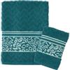 Nada Home Asciugamani bagno set viso e bidet in spugna cotone jacquard 1+1 ricamate