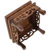 Luxshiny Piedistallo in Legno Massello Rettangolare Per Esposizione Buddha e Vaso Di Fiori, Supporto Decorativo Stabile Per Piante Da Interno, Base Multifunzionale Per Ornamenti Casa