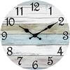 DOTBUY-SHOP Orologio da Parete Moderno Digitale, Moderni Vintage in Legno Orologio da Muro Silenzioso Particolare, per Cucina, Camera da Letto, Soggiorno (Grigio,30cm)