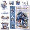LuminCross Adesivi per Album 50 Fogli, Oltre 400 Motivi, Stickers Vintage e Aesthetic per Bullet Journal, Journaling e Scrapbooking, Adesivi Decorativi Fiori, Farfalle e Case, Sticker Book e Diario DIY Adulti