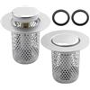 REBECCAHOWARD 2Pz Filtro Lavandino Cucina Acciaio Inox,Tappo Lavello Bagno Pop Up Con Anima Rame,Filtro Scarico Bidet,Rimovibile Colino Per Doccia Vasca,Tappi Pavimento