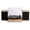 CREATE/RECORD PLAYER PRO/Giradischi in legno scuro con 2 altoparlanti esterni / 3 velocità di riproduzione, Bluetooth 5.3, uscita RCA, sistema Hi-Fi, compatibile con tutti i vinili