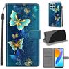 SIENIANLINE Cover per Honor X8 5G / X6 4G PU Pelle Custodia Flip Farfalla