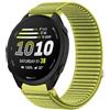 GIOPUEY Cinturini Compatibile con Garmin Forerunner 170, Nylon Traspirante Sport Loop Cinturino in Morbido Nylon Intrecciato Strap Band - Green