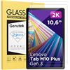 Gerutek 2pezzi Pellicola Protettiva per Lenovo Tab M10 Plus 3rd Gen 10,6 Pollici,TB-125FU/TB-128FU/TB-128XU Vetro Temperato per Lenovo Tab M10 Plus[Anti-graffio][Senza Bolle][Durezza 9H]