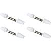 Generico Set 4 Pezzi Giunto Cavo Coassiale da Esterno Professionale - Connettore Antenna TV e Satellitare 9,5mm Completamente Schermato - Accoppiatore Prolunga Cavo Bianco Avorio - Riparazione Segnale Digitale