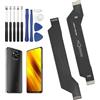RongZy Flat Flex Cavo Scheda Madre per Xiaomi Poco X3 / Poco X3 NFC/Poco X3 Pro Ribbon Cable Connettore Ricambio per Collegamento Scheda Madre, con Strumenti