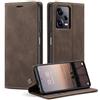 WJXEXRS Cover per Xiaomi Redmi Note 12 Pro 5G / Xiaomi Poco X5 Pro 5G, Custodia in Pelle Premium, Supporto Slot per Schede, Portafoglio Kickstand Flip Wallet Magnetica Custodie Porta Carte, Caffè