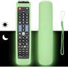 CTRLBETTER Custodia per telecomando in silicone compatibile con Samsung AA59-00790A AA59-00582A BN59-01198Q BN59-01198C TV telecomando copertura protettiva antiurto con cordino (Verde fluorescente)