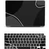 HLAAJJX Custodia Rigida Compatibile con Macbook Pro 16 pollici 2020 con Touch Bar e Touch ID A2141, Caso Duro Protettivo in Plastica & Copritastiera,Linea
