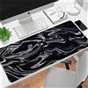 Lukery Tappetino per mouse Gaming, Grande Mousepad Tastiera con Base Antiscivolo Mouse Pad con Bordi Cuciti per Computer PC Ufficio Gioco Esteso Scrivania -Arte Astratta (Nero,600x300x3mm)