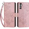 SIENIANLINE Cover per Samsung Galaxy A05s custodia portafoglio Oro Rosa | 3 scomparti carte, 1 tasca banconote, Chiusura magnetica, Supporto, Pelle PU flip cover per Samsung A05s