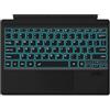 EndyTech Cover per Surface Pro 7/6/5/4/3, Tastiera Bluetooth Ultra Sottile, Compatibile con Microsoft Surface Pro (Layout QWERTY) (Retroilluminata)