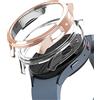 Ringke Slim Compatibile con Cover Samsung Galaxy Watch 5 44mm (2 Pezzi), Custodia Sottile Rigida PC Antigraffio - Clear & Chrome Rose Gold