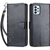 SIENIANLINE Cover per Samsung Galaxy A23 4G/5G PU Pelle Custodia Flip Nero