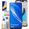 HLYGZX Display Schermo per Samsung A20s A207F A207M A2070 con Cornice | con kit di riparazione，PLS LCD，HD Display，Sostituire lo schermo