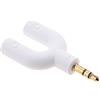 Generic Sdoppiatore audio a Y con doppio jack da 3,5 mm, adattatore per cuffie, bianco