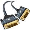 Thsucords Cavo da DVI a VGA 1M, Adattatore Unidirezionale da DVI-D a VGA, da Maschio a Maschio, Placcato oro1080p Cavo Full HD per HDTV, PC, Laptop, Monitor, Proiettore