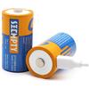 SZEMPTY Batterie ricaricabili al litio C, 1,5 V, USB agli ioni di litio C, ricaricabili, 5000 mWh con cavo di ricarica di tipo C, ricarica rapida in 2,5 ore, confezione da 2