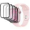 QJONSIU Compatibile con 4 Pack Apple Watch SE 3 44mm Pellicola Protettiva, Copertura completa, HD Film Sottile Composito, Piegatura Gratuita, Antigraffio-Clear