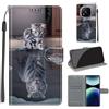 SIENIANLINE Cover per Xiaomi Redmi Note 14 Pro 4G/5G PU Pelle Custodia Flip Tigre