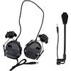 WarmHeartting Cuffie tattiche militari con adattatore veloce per casco e microfono per comunicazione accessori