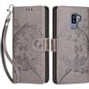 SIENIANLINE Cover per Samsung Galaxy S9 Plus custodia portafoglio Farfalla Grigio | 3 scomparti carte, 1 tasca banconote, Chiusura magnetica, Supporto, Pelle PU flip cover per Samsung S9 Plus