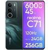 realme C71 Smartphone 8GB RAM + 256GB ROM, Telefono Cellulare Sbloccato con Batteria 6000mAh e Ricarica Rapida 45W, 120Hz Display Cellulari Android Dual SIM con Impronta Digitale Laterale, NFC, Verde