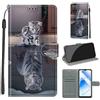 SIENIANLINE Cover per Oppo A56 / A55 5G custodia portafoglio Tigre | Chiusura magnetica, Scomparti carte, Funzione supporto, Pelle PU flip cover per Oppo A16 4G