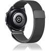 Niboow 22 mm Cinturino per Samsung Galaxy Watch 3 45 mm46 mm/Gear S3 Frontier/Gear S3 Classic/Gear S, Acciaio Metallo Cinturino per Xiaomi Watch 2 Pro/S1 Active-Nero