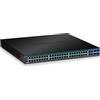 TRENDnet, TPE-5048WS, Switch Web Smart PoE+ a 52 porte, 48 porte Gigabit PoE+, 4 porte Gigabit condivise (RJ-45 o SFP), budget di potenza PoE da 740 W