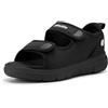 FitVille Sandali per Diabetici Uomo Larghi Scarpe Ortopediche a Strappo Sandali Riabilitativi Apertura per Piedi Gonfi Nero 44.5 EU Larga