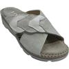 Loren, Sandalo donna, Fascia regolabile a strappo (Bianco&Argento, Sistema Taglie Calzature EU, Adulto, Numero, Media, 37)