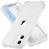 ORETECH Cover Compatibile con iPhone 12, Custodia per iPhone 12 PRO, con [ 2X Pellicola Protettiva in Vetro Temperato] Cover Silicone Bumper Protettive Antiurto per iPhone 12 e 12 PRO - Bianco