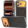 tigratigro Cover Magnetica per iPhone 17 Pro, Compatibile con MagSafe, Custodia Traslucida Opaca Posteriore Sottile Protettiva Case, Protezione Antiurto di Grado Militare, Nero