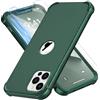 ORETECH Cover iPhone 12 Pro Max(6.7 Pollici) con [2 Pezzi di Vetro Temperato ] 360° Silicone Bumper Protettive Ultra Sottile Hard PC Cover per iPhone 12 PROMAX - Verde Alpino