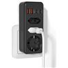 WENTONG Presa Multipla USB con 1 Schuko e 2 Spine EU, Multipresa da Parete con 4 USB 5V/3.4A, 3500W Presa Piatta Salvaspazio 15A, per Ufficio, Famiglia, Cucina e Viaggio