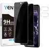 Yenwen Privacy Pellicola Protettiva per Google Pixel 8 Protezione, 2 Pezzi Anti-spy Vetro Temperato + 2 Pezzi Pellicola Fotocamera, Antigraffio, Durezza 9H, Senza Bolle
