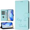 SHIEID Cover per Samsung Galaxy A26 5G, Samsung Galaxy A26 5G Custodia [RFID] Custodia per telefono dipinta a forma di sorriso con [Slot per Scheda] Cassa per Samsung Galaxy A26 5G-Menta verde