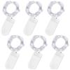 Jsdoin Stringa Luci LED a Batteria, 6 Pezzi Impermeabile 20 LED 2M Mini Lampada a Fili di Rame Bianco Caldo, per Interni ed Esterni, Natalizi, Matrimoni, Feste di Compleanno (Bianco freddo, 6 Pezzi)