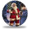 GMM Magneti Siciliani, Souvenir, Idea Regalo, Magnete da collezione Decorativo Natalizio (Rotondo Babbo_Natale)