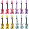 Embhlitfe 12 chitarre gonfiabili, strumento musicale gonfiabile, chitarra rockstar, giocattoli gonfiabili, accessori di scena gonfiabili per bambini, adulti, decorazioni per feste