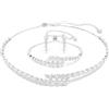 Swarovski Mesmera Set, Set (3), Taglio Marquise, Bianco, Placcato Rodio