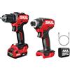 SKIL Trapano compatto PWR CORE 12 V brushless 1/2 a velocità variabile 1/4 (6,35 cm), avvitatore a impatto esagonale compatto a 3 velocità, con batteria da 2,0 Ah e
