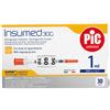 Pic Siringa insulina pic insumed 1 ml 100 ui ago gauge 30 12,7 mm senza spazio morto 30 pezzi