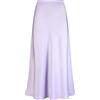 Outoshe - Maxi gonna da donna in raso a vita alta, con elastico nascosto in vita, svasata, Lilla, M