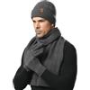 MAZELIKEHOOD Scarpa Cappello e Guanti Uomo 3 Pezzi Set Invernale Caldo Set Morbida con Guanti Touchscreen Cappello e Sciarpa Ideale Regalo per Uomo Natale o Compleanno