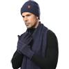 MAZELIKEHOOD Scarpa Cappello e Guanti Uomo 3 Pezzi Set Invernale Caldo Set Morbida con Guanti Touchscreen Cappello e Sciarpa Ideale Regalo per Uomo Natale o Compleanno